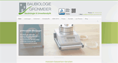 Desktop Screenshot of baubiologie-gruenmeier.de