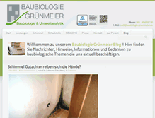 Tablet Screenshot of baubiologie-gruenmeier.de